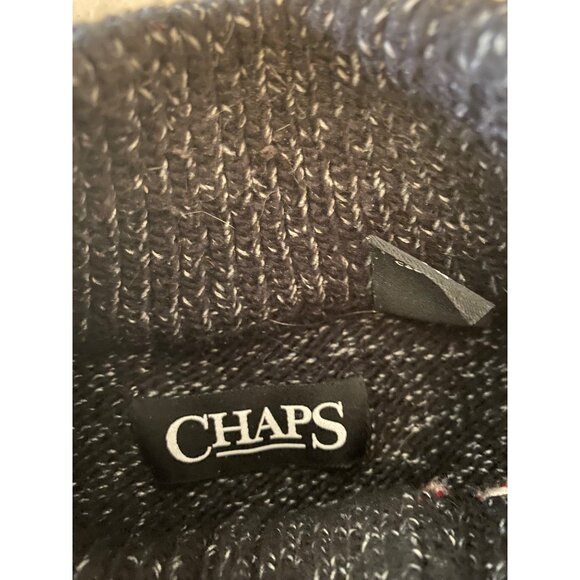 Chaps Mens Nordic Pattern Half Button Pullover Sweater Wool & Cotton Blend Large - Picture 3 of 10